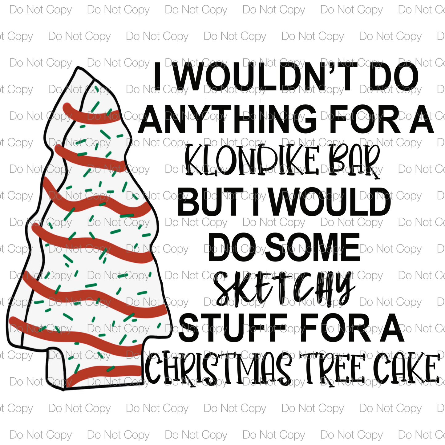 Holiday Christmas Cake  Digital Design