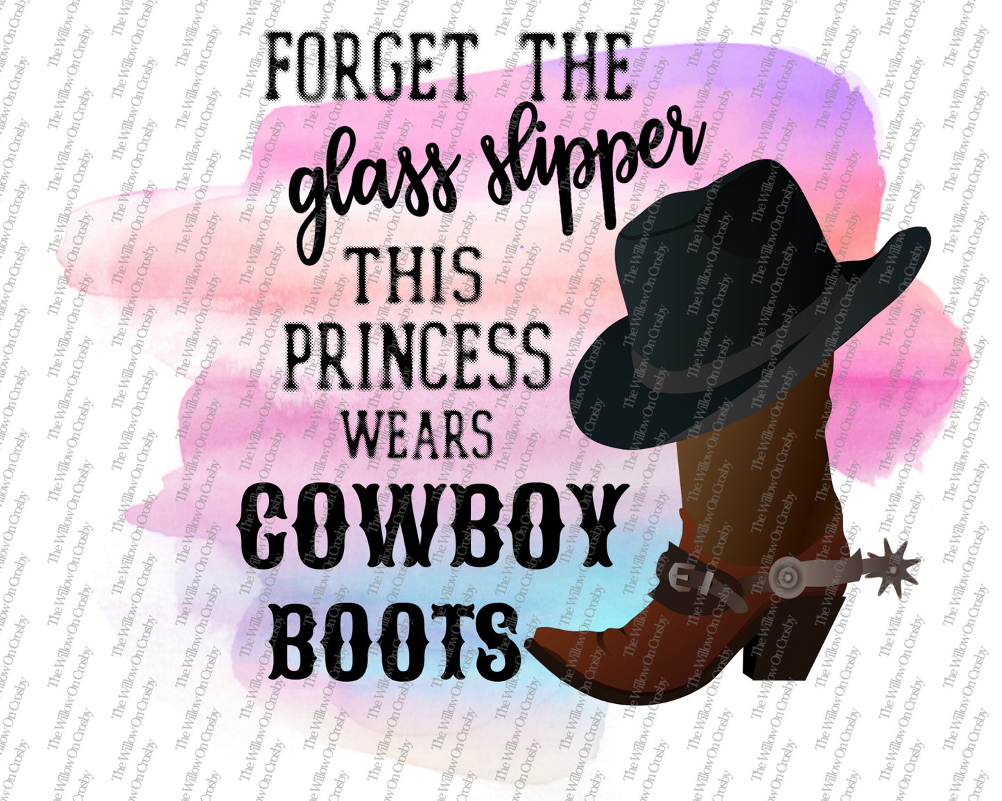 Girl Wears Cowboy Boots-Sublimation Transfer