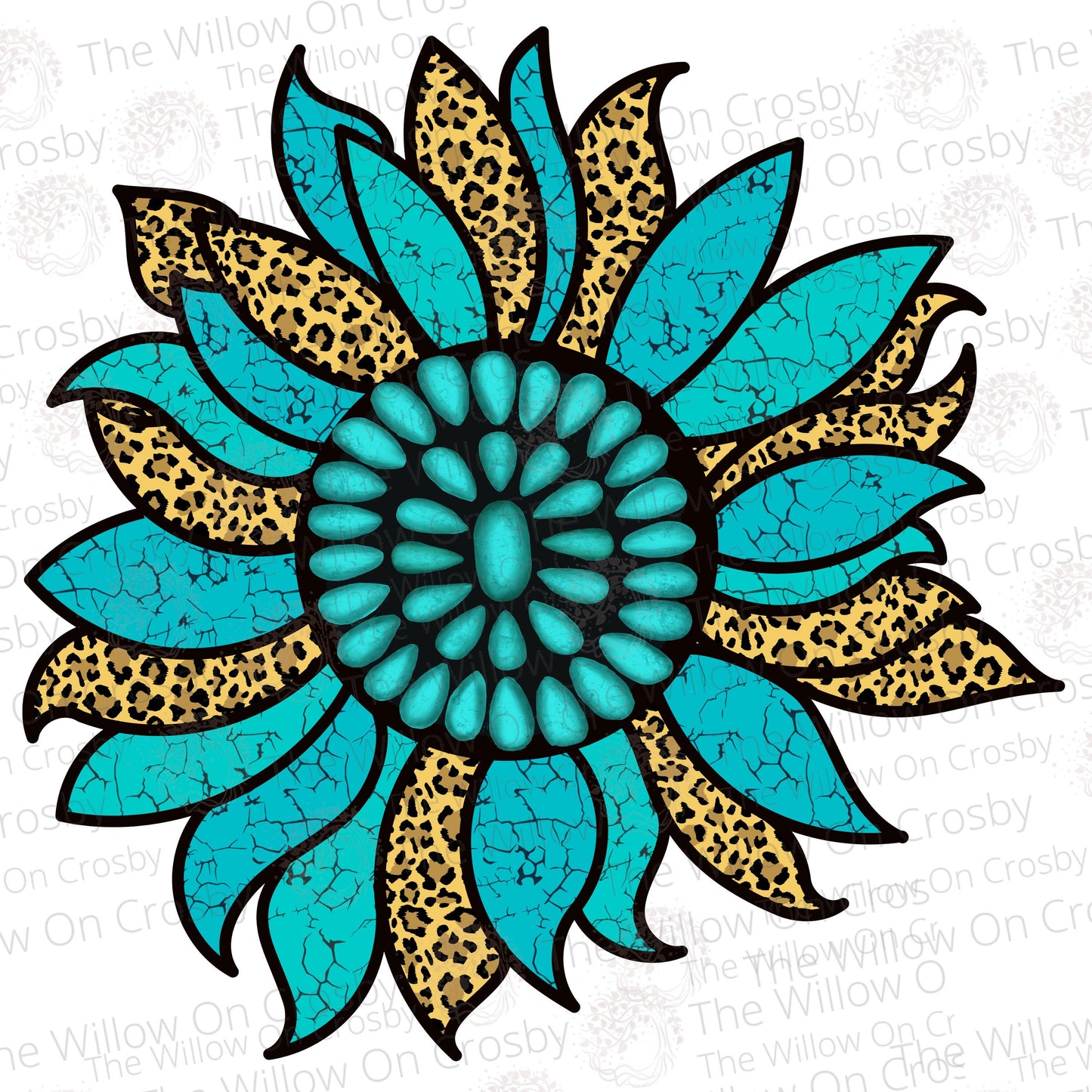 Turquoise/Sunflower/Sublimation Transfer
