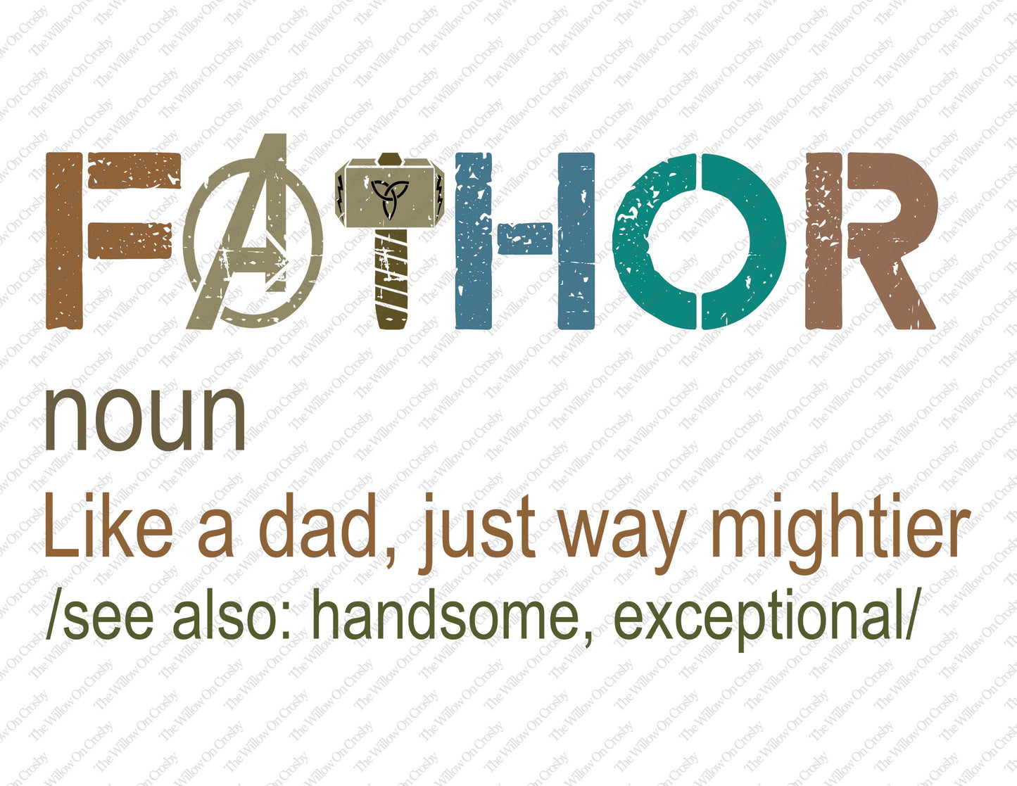 Father, Thor, Dad, Sublimation Transfer