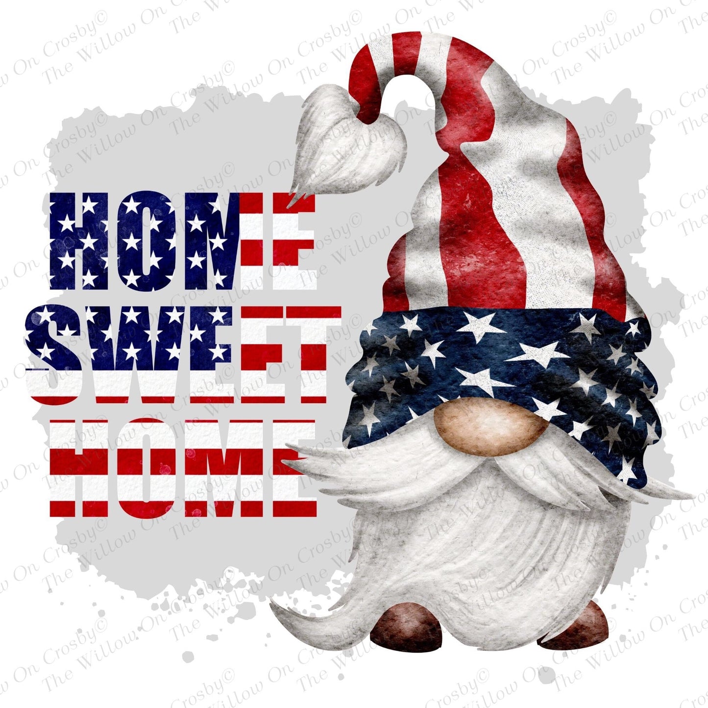 Home Sweet Home Gnome/Stars & Stripes/4th July/Patriotic/Sublimation Transfer