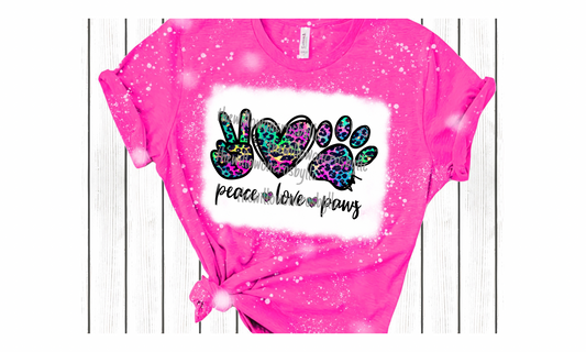 Peace Love Paws - Sublimation Transfer